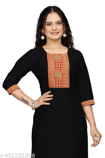 Generic Brand Stylish Kurti with Work