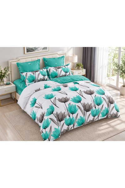 celhome Finet bedding, 6 pieces, fitted Stretchy 180x200 cm, duvet cover 200x...