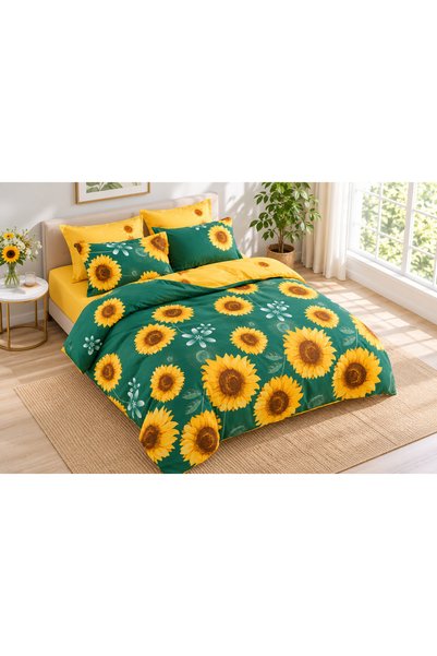 celhome Lenjerie finet, 6 piese, cearsaf elastic 180x200 cm, husa pilota 200x...