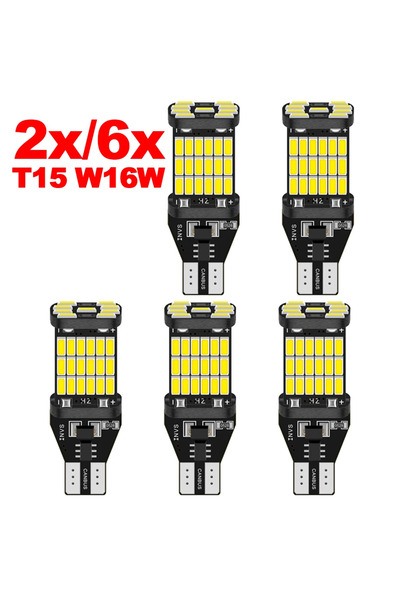 Choice 6pcs White 6000K 2/6PCS T15 W16W 921 912 T16 T10 902 LED Bulbs High Po...