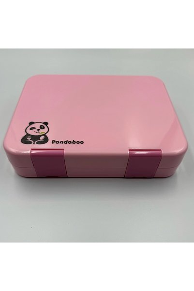 Pandaboo Μεγάλο Κουτί Μπέντο για Μεσημεριανό με 4-5 Θήκες - Μεγάλο Ροζ Μπεμπέ