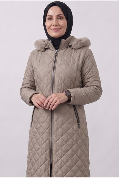 SOYLU MODA Büyük Beden Kapitone Mont
