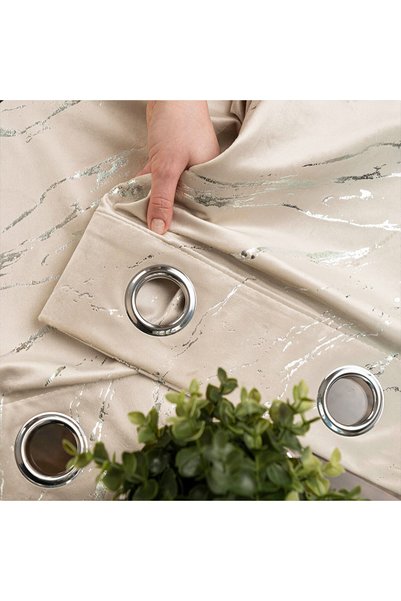 Markizeta Zaslona 140x250cm, argintie cu imprimeu marmorat, set 1 bucata