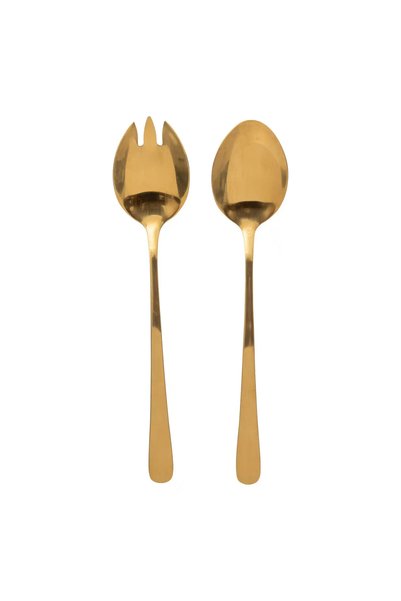 SG Stainless Steel Salad Cutlery (2 Pc., Gold)