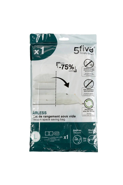 5FIVE Polyethylene Airless Vacuum Bag (120 x 70 x 2.5 cm)