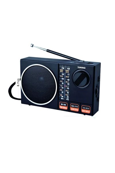 OEM Επιτραπέζιο ραδιόφωνο Retro MK-515 σε μαύρο χρώμα