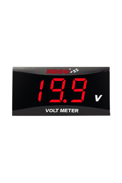 Choice Red KOSO Voltmeter Motorcycle Universal Volt Meter Waterproof LCD Digi...