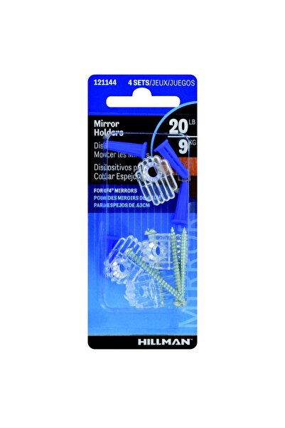 HILLMAN AnchorWire Acrylic Mirror Holder Kit (4 Pc.)