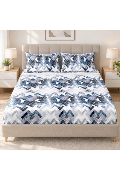 celhome Finet bed cover with Stretchy, 3 pieces, 180x200 cm, 2 pillowcases