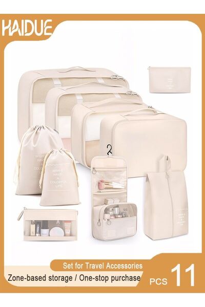 Haidue 11 Set Packing Cubes for Suitcases, Travel Essentials for Carry on, Lu...