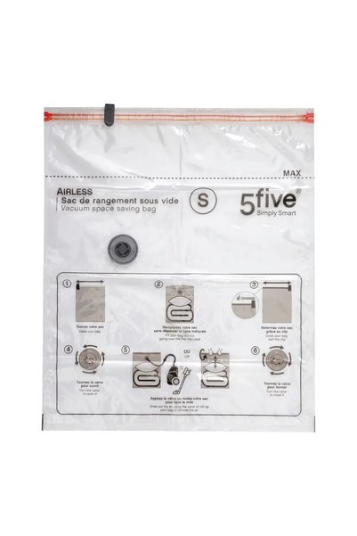 5FIVE Polyethylene PET Perfumed Air-Flat Vacuum Bag (60 x 50 x 2.5 cm, 2 Pc.)