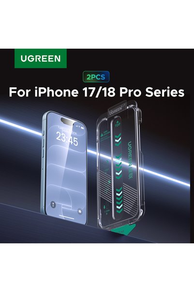 Ugreen 2-Pack iPhone 18/17 Pro Screen Protector With Auto Alignment Kit Ultra...