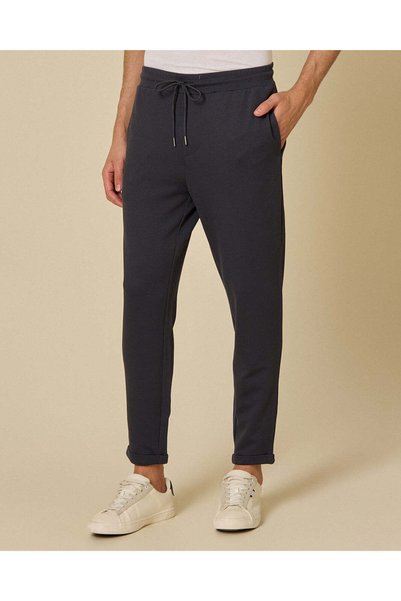 REDTAG Men Navy Plain Track Pants