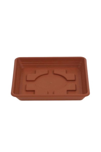 Scheurich Lara Square Plastic Saucer (29 x 29 x 4.1 cm, Terracotta)