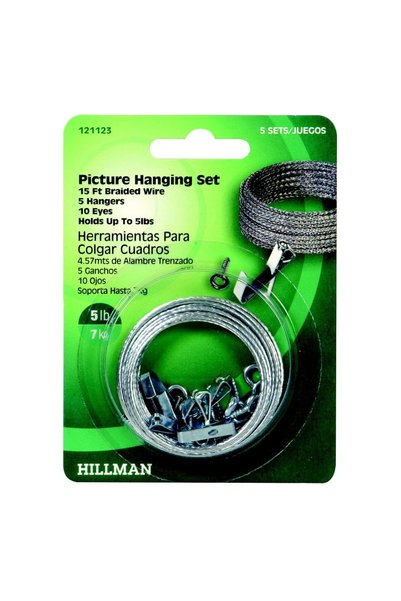 HILLMAN AnchorWire Steel Picture Hanging Set Pack (2.2 kg, 5 Pc.)