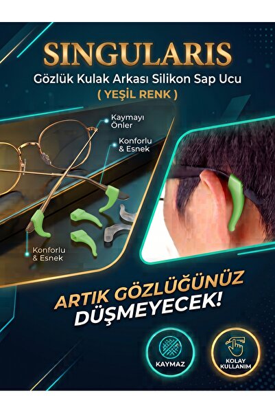 Singularis Kulak Arkası Silikon Gözlük Sap Ucu Kaymaz/kaydırmaz Gözlük Aparatı