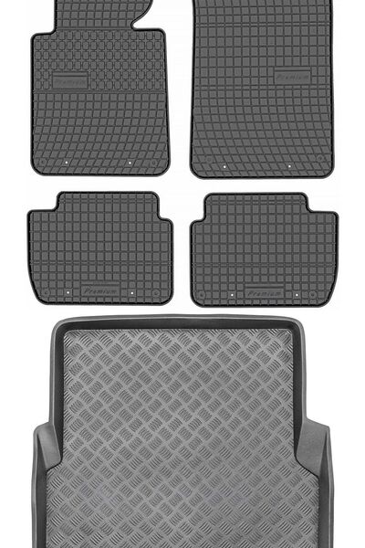 Max-Dywanik BMW 3 E46 Touring din 1999-2007 SET - covorașe auto din cauciuc +...