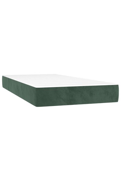 vidaxl Saltea cu arcuri buzunar, fermitate medie, verde închis, 90x210x20 cm,...