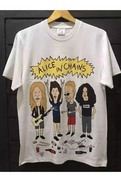 Grafftee Clothing Rock Band Alice İn Chains Baskılı Unisex Oversize T-Shirt -...