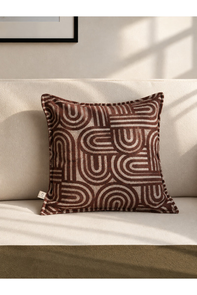 needle home textile .decoration Ritmo Burgundy Throw Pillow Cover (45X45)