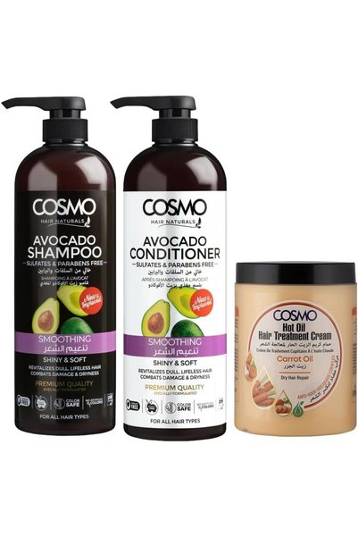 CD Cosmo Designs Cosmo Hair Care Smoothing Avocado Hair Treatment Set Pack Of...