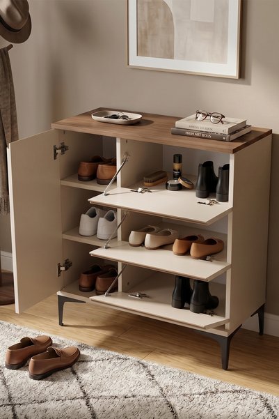 Eymense Sart 4 Kapaklı %100 MDF Ayakkabılık