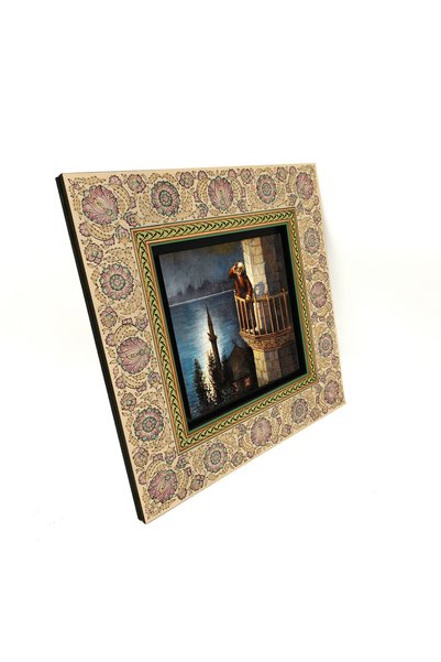 Sadrazam Tablou Müezzin din MDF imprimat și aurit 20x20 1G-Ezan2