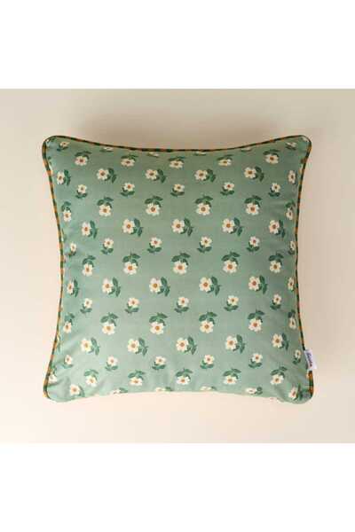 Evidea Soft Aster Kırlent - Yeşil / Hardal - 45x45 cm