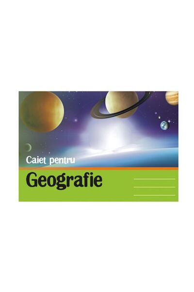 Ecada Set de 8 caiete de geografie A4, 24 de foi, copertă multicoloră