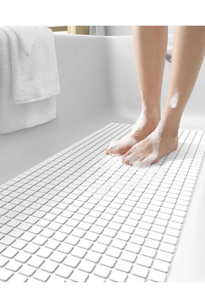 DEXIFUXI DEXI Non-Slip Bathtub Mat, 40x100 cm Bath Tub Shower Carpet, Black