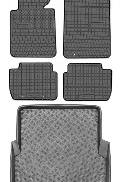 Max-Dywanik BMW 3 E46 Sedan din 1998-2007 SET - covorașe auto din cauciuc + c...