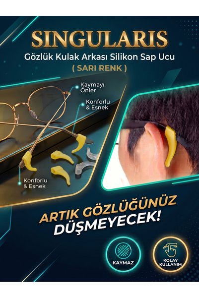 Singularis Kulak Arkası Silikon Gözlük Sap Ucu Kaymaz/kaydırmaz Gözlük Aparatı