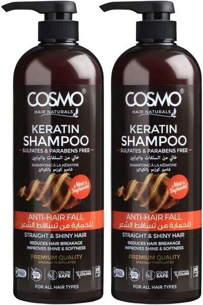 CD Cosmo Designs Cosmo Hair Naturals Anti Hair Fall Keratin Shampoo 480ml Pac...