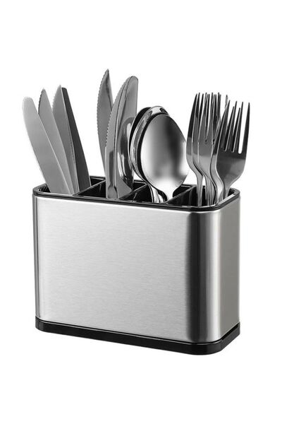Haidue 4 Compartments Large Stainless Steel Cooking Utensil Holder Rust Proof...