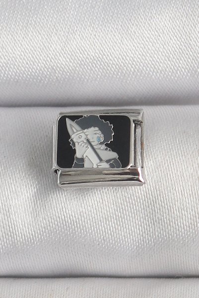 BlackCraft 316L Steel Silver Color Black Engraved Portrait Model Nomination C...