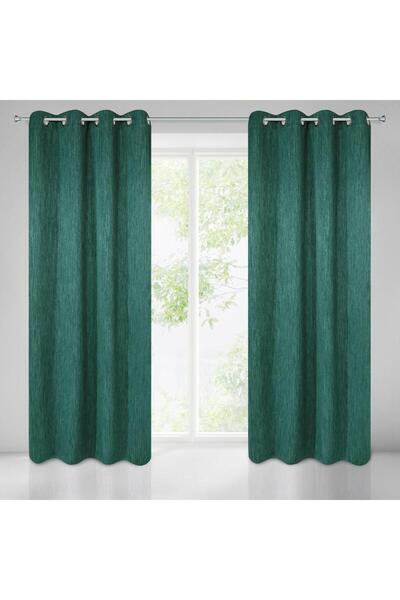 Eurofirany Perdea cu inele ROSSIE 140x250 Verde inchis