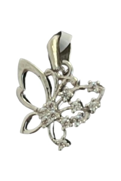 Jolie Silver Pandantiv din Argint 925 Jolie Silver, Model Fluturas Rodiat cu ...
