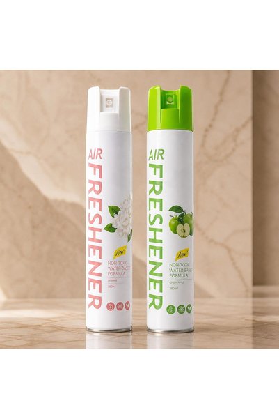 AutoFamily AUTO FAMILY Jasmine, Green Apple Combo Pack of 2, 380ml Air Freshe...