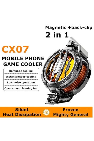 Generic Brand CX07 Cell Phone Magnetic Cooler Fan – Fast Cooling Semiconductor for Smartphones Magnetic Attachment Ideal