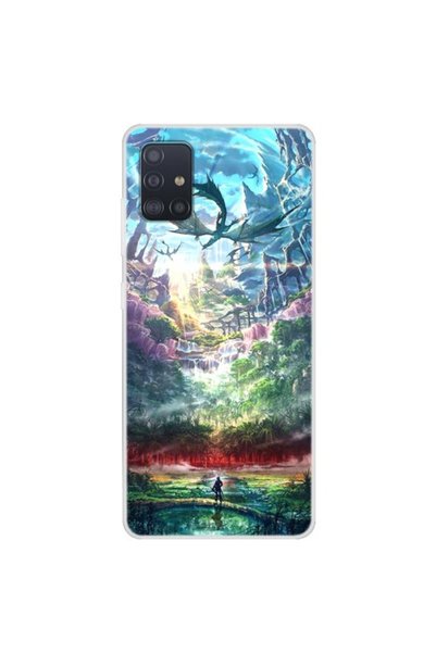 OEM Θήκη Σιλικόνης TPU για Samsung Galaxy A51 με Ονειρικό Σκηνικό Τυραννόσαυρων