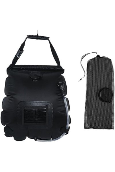 GoldenLike Solar Shower Bag, 5 Gal/20L Solar Heating Camping Shower Bag, Remo...