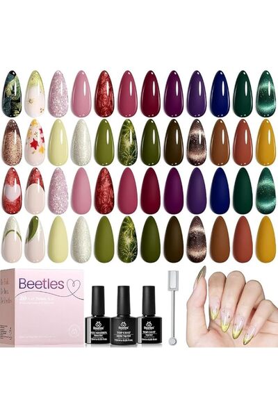 beetles Gel Polish Beetles Builder Gel 6 Pcs, 8 in 1 Strengthener Jelly Time to Relax Sheer Peach Clear Builder Nude Pi