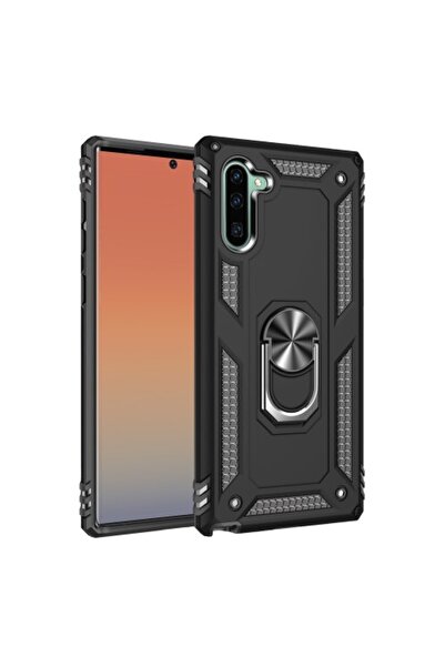 OEM Υβριδική Θήκη TPU με Δαχτυλίδι-Βάση για Samsung Galaxy Note 10, Μαύρη