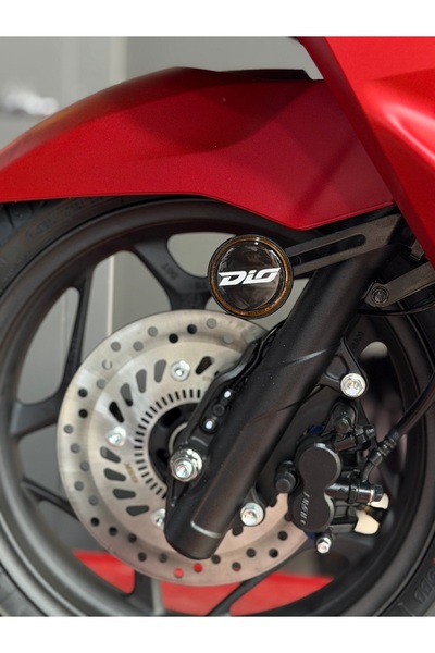 Banxtre Drop Sticker for Motorcycle Cat's Eye with Black Dio Writing (2 Pieces in Total for Right and Left)