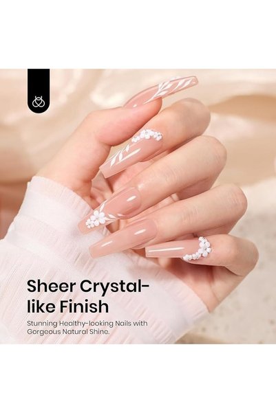 beetles Gel Polish Beetles Builder Gel 6 Pcs, 8 in 1 Strengthener Jelly Time to Relax Sheer Peach Clear Builder Nude Pi