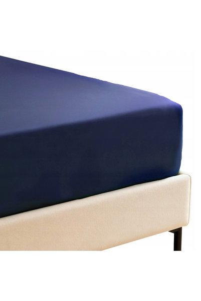 Nitki Cearceaf de pat, Spod Igly i Nitki, 160x200cm, bambus, granat, cu elastic