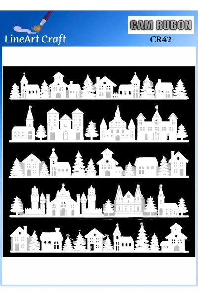 LİNEART Cam Rub On Transfer - No: CR42 20x20 cm