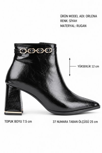 stato Orlena Women's Heeled Boots with Chain Detail
