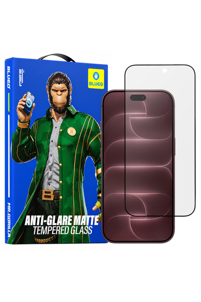 BLUEO iPhone 18 Pro Max Anti-Glare Matte Film, Glass, Black