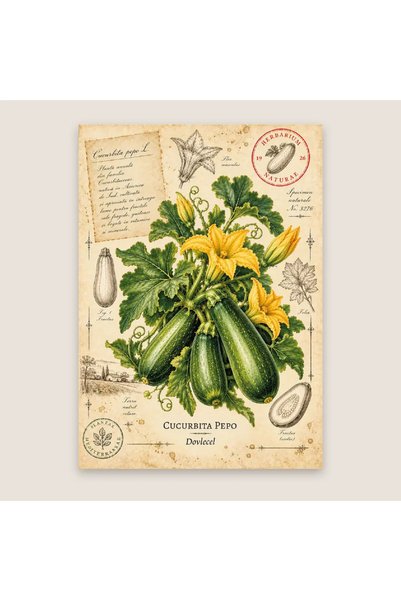 OEM Felicitare Botanică cu Curgete – Colecția Grădină